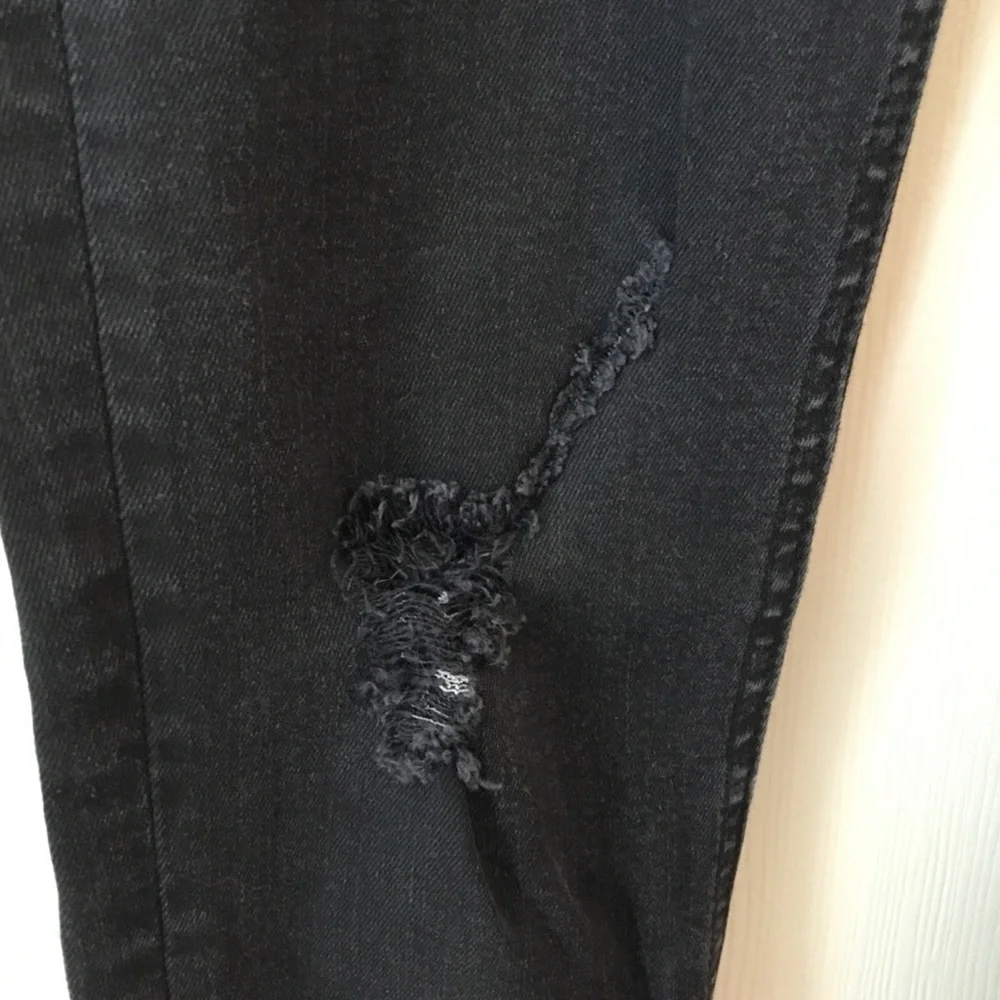 rag & bone Legging Black Distressed Skinny Jeans - Size 25